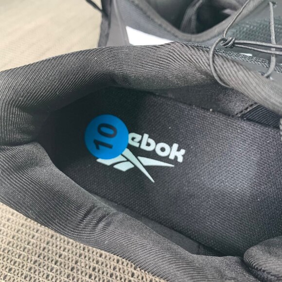 Reebok Mens Black & White Running Shoes Size 10 Lightweight Athletic Sneakers - Picture 5 of 9